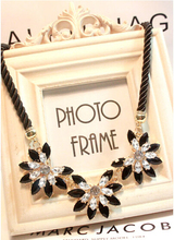Hot sale Brand Design western style multi-layer Weave Rhinestone Flower water drop necklace jewelry statement New