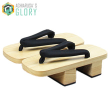 2016 Summer women Sandals Japanese Geta Man Clogs shoes Wooden Slippers Cosplay costume Flip Flops wholesale