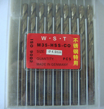 4.9 mm Cobalt broca derecho Shank fresa espiral bit 10 unids = 1 lote M35