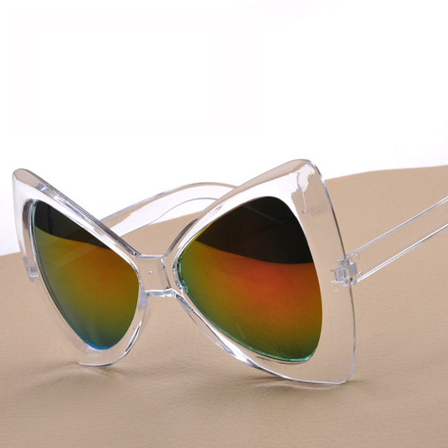 Ladies Clear Frame Personality Oversized Sunglasses Women ...