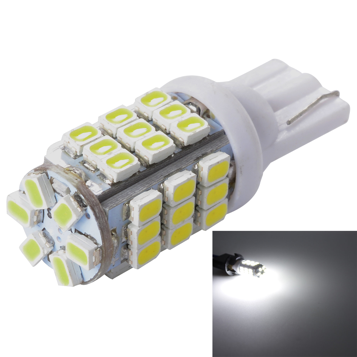 car styling 20pcs 12V 42SMD 1210 Car LED Bulbs Interior Ultra Bright White Lights T10 MA242