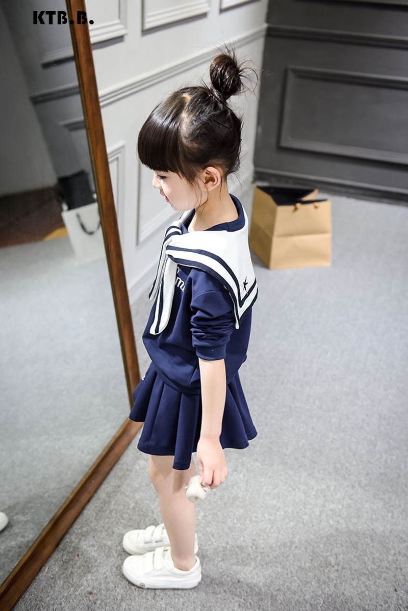 Children s Sets font b Kilt b font Spring New Preppy Style Striped KB094