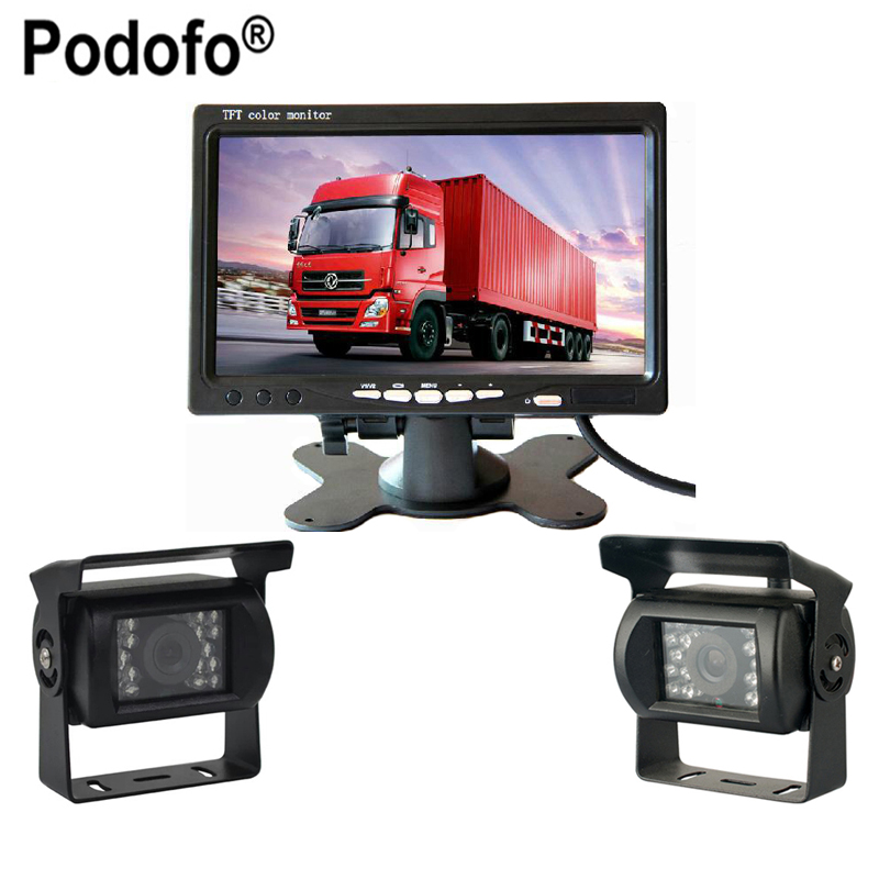 Ultra Slim 7' Car LCD Monitor + Rear view Camera Parking Night Vision Waterproof Rearview Camera For Bus Truck RV Ultra Slim 7' Car LCD Monitor + Rear view Camera Parking Night Vision Waterproof Rearview Camera For Bus Truck RV