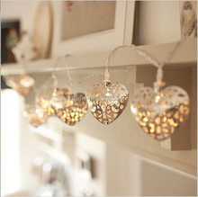 Battery Operated Warm White LED Fairy Lights10 Metal Star String Decoration Light for Festival Halloween Christmas Party Wedding