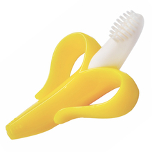 1 pcs Baby Toothbrushes Training Banana Teethers Environmentally Safe Kids Tooth Care Baby Teething Ring Silicone Baby Teethers