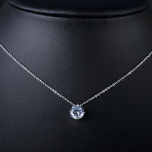 High Quality 18K WHITE GOLD Charm Necklace 2015 Fashion Necklaces Jewelry , made with AAA CZ  GLD0526