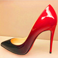 Hot Red Bottom High Heels shoes Women Paint Leater Shoes Sexy Pointed Stiletto Women Wedding Shoes