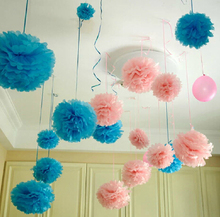 Diameter 20cm 5pcs lot Paper artificial PomPom Tissue Balls Flower for Home Wedding font b Party