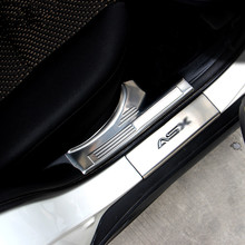 High Qualtiy 8pcs lot Stainless steel scuff plate door sill strip car pedal welcome pedal for