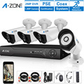 A ZONE 1280 960P 4CH CCTV System 960P Outdoor AHD Kit Support P2P Mobile View Security