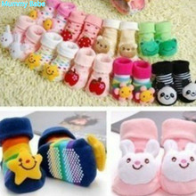 Cartoon slip newborn baby girl socks infant baby boy toddler child learning child walking socks cotton socks wholesale