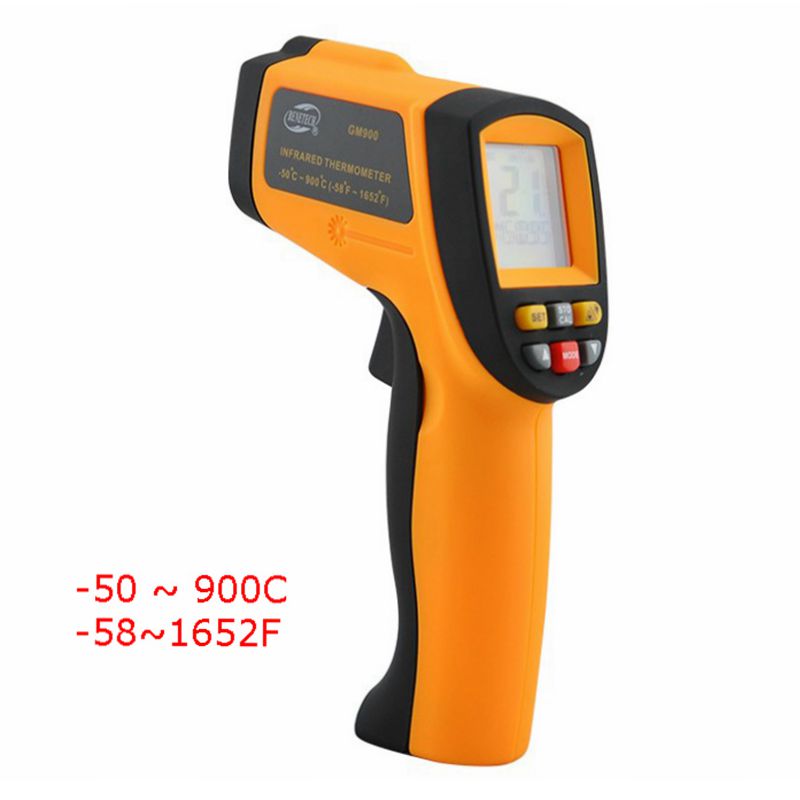 WHOLESALE 2pcs/lot  -50~900C -58~1652F Pyrometer 0.1~1EM Celsius IR Infrared Thermometer FREE SHIPPING