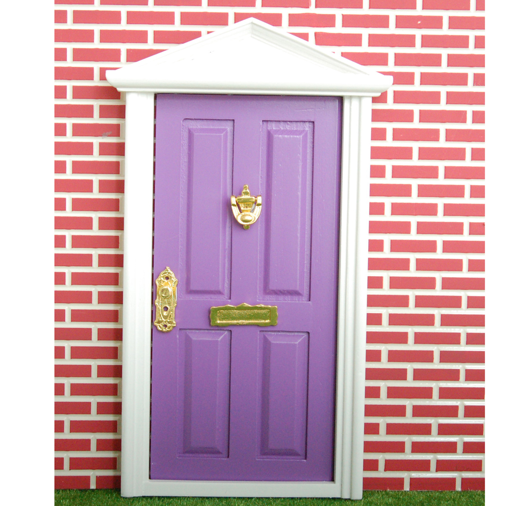 MagiDeal 1:12 Dollhouse Miniature Luxury Wooden Exterior Door with 6 Panel 