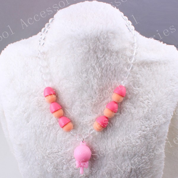 2015 new hotsale new design high quality Diy lovely candy bead necklace love is bubblegum gifts