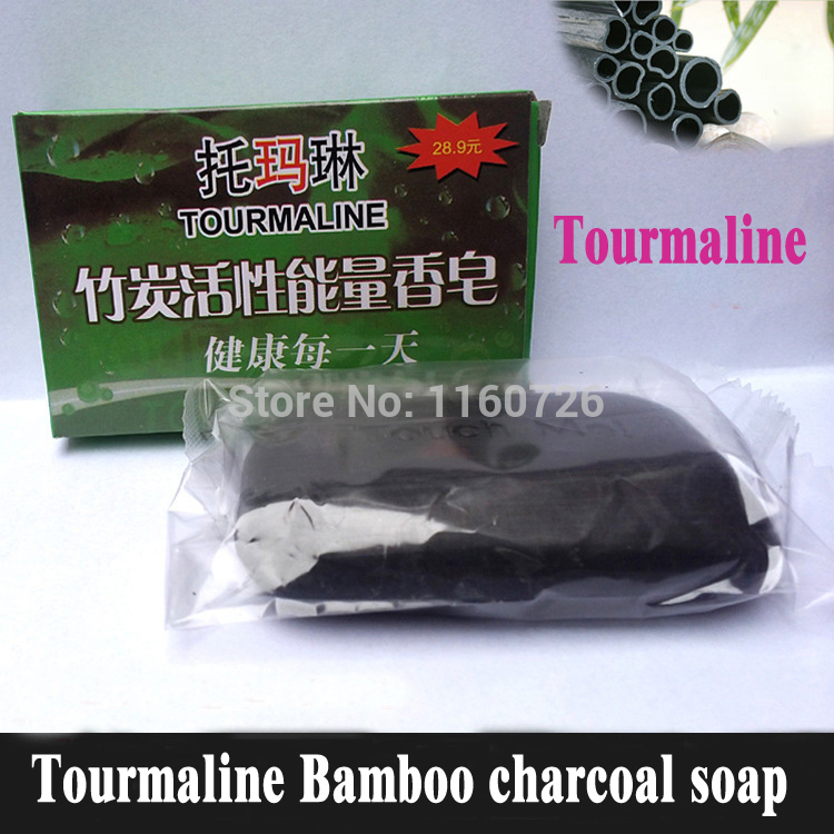 Tourmaline Soap/Bamboo Charcoal Soap/face & Body Beauty Healthy Care/Free Shipping 2015 Hot Sale Special offer 1PCS