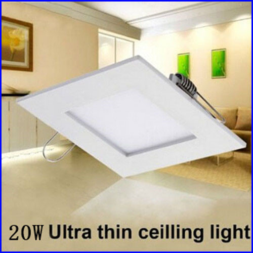 Ultra Bright 20W LED downlight Square LED panel/pannel light Recessed Spot Light AC85-265V Indoor Lighting for kitchen bathroom