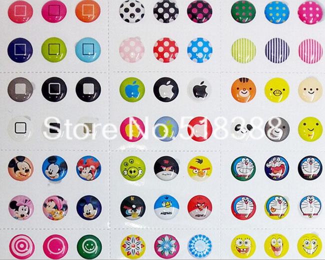 Free Shipping 330pcs lot Home bottom Sticker Mobile Smartphone Cellphone Stickers for iPhone 5