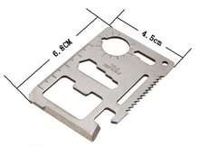 10 Pcs 11 In 1 Tab Survival Pocket Card Stainless Army Multifunctions Tool 17X