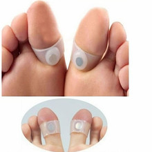 1Pair magnet lose weight new technology healthy slim loss toe ring sticker silicon foot massage feet