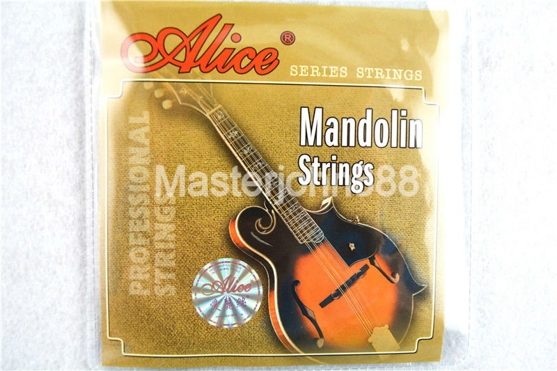 Alice Mandolin Strings E-1st 010 Steel Strings for 4 Strings Mandolin Part-Extra Light,Pack of 5 