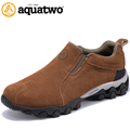 AQUATWO Hot Sale High Quality Men s Suede Leather Shoes Outdoor Trekking Breathable Shoes Walking US5