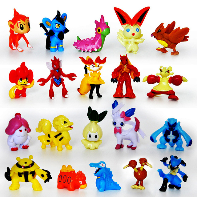 24 шт./лот Пикачу Мини Рисунок Игрушки Фигурки Pokeball Вапореон Eevee Espeon Umbreon Glaceon Модель 2-3 см Kawaii Мультфильм куклы