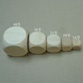 Free shipping 2pcs 6 sided 20mm wooden blank dice can be DIY carved by yoursef for