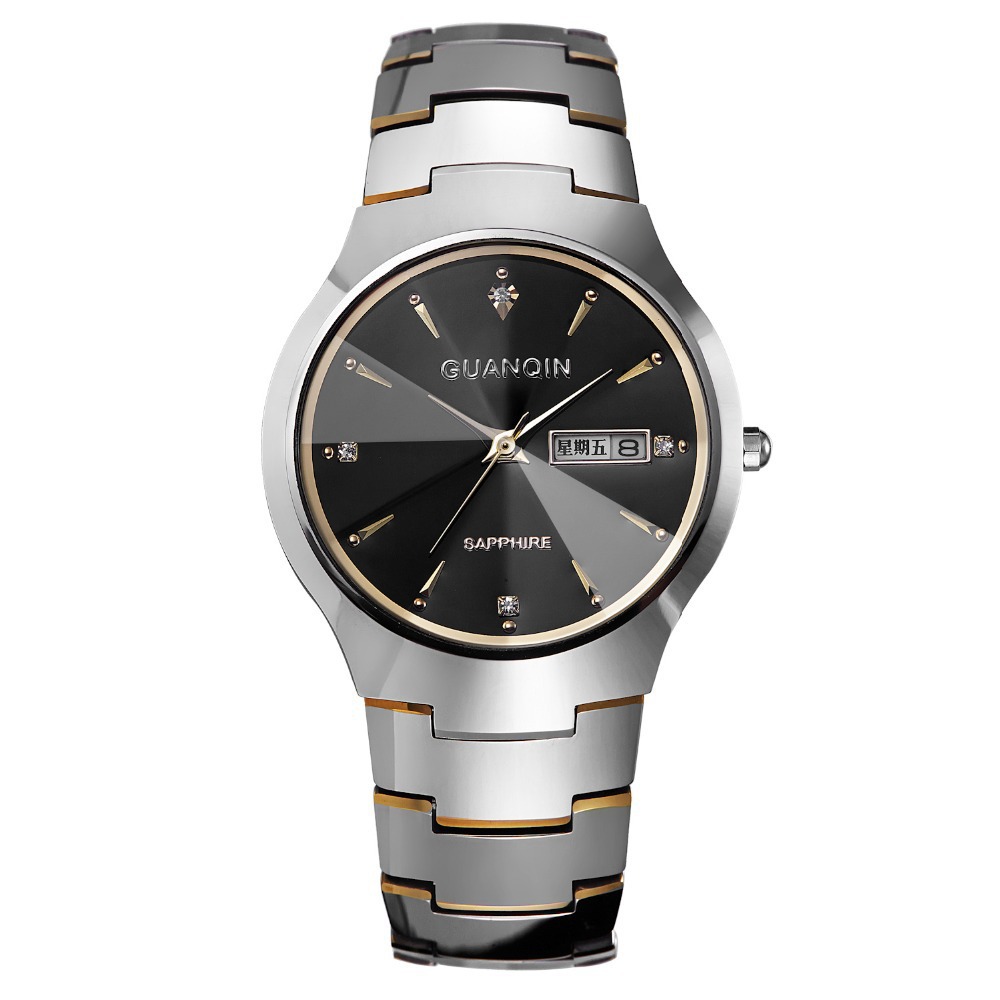 2015 Brand Luxury Watches Tungsten Steel Quartz Watch Men's Business Casual Watch 200 Meters Diving Watches Men