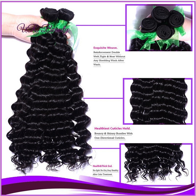 Guangzhou Queen Hair Products 7A Eurasian Hair Pineapple Wave Hair Deep Curly Wave Cheap Weave 4 Bundles Hair Big Deals Soft (4)