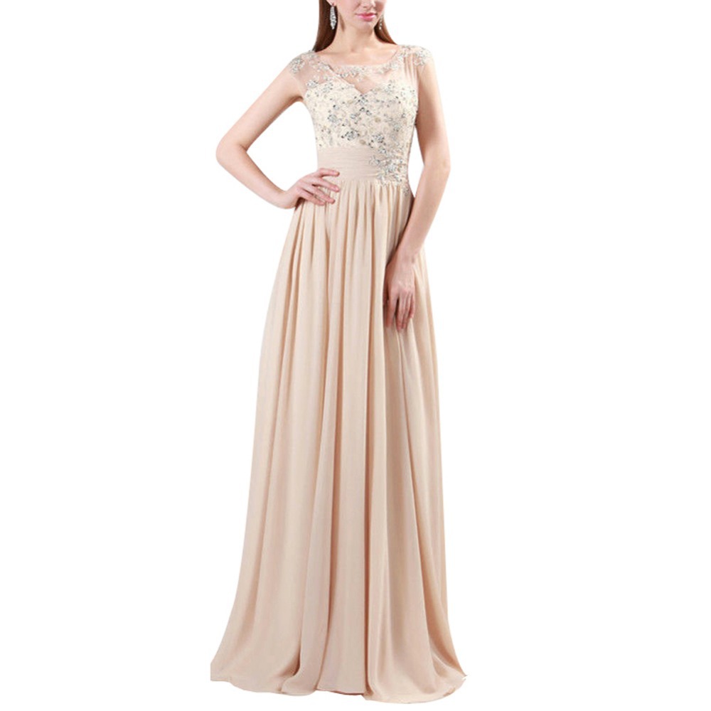 ... Women Sequin Long Chiffon Formal Party Prom Maxi Dress Womens dresses