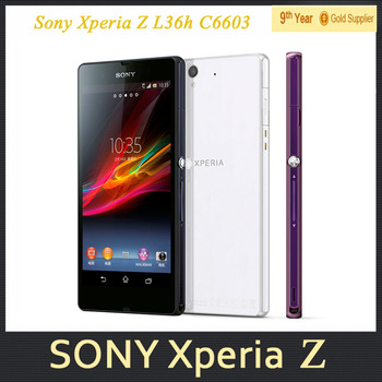 Телефон Sony Xperia Z, l36h разблокированный L36h L36i C6603 Android четырёхъядерный 2 G RAM 16 G ROM 5,0 inch 13.1 mp 3 G отремонтированный