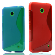 S LINE Anti Skiding Gel TPU Slim Soft Case Back Cover for Nokia Lumia 630 635