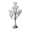 7 arm Crystal Metal Floor Centerpiece Candelabra Silver Plated Candle Holder Christmas Candles For Home Wedding