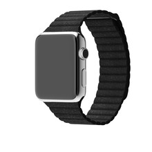 Moda de lujo correa de piel para Apple genuino banda reloj milanés banda de reloj del cuero para iWatch banda con hebilla magnética