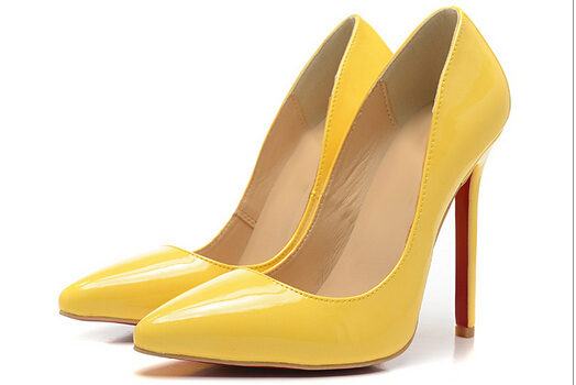 Aliexpress.com : Buy Size:35 41 Women\u0026#39;s 12 cm High Heels Yellow ...