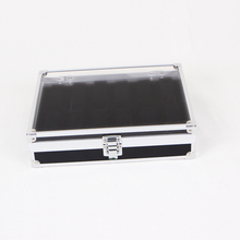 Calidad Hith Metal 12 grids rectángulo moda caja de reloj con cristal transparente alta calidad y almohada