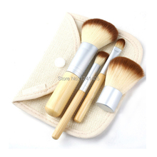 Hot Sale 1set 4Pcs Brushes Earth Friendly Bamboo Elaborate Professional Cosmetic Makeup Brush Sets 1404