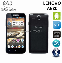 Free Shipping Original Lenovo A680 smartphone MT6582m Quad Core Dual SIM 5″ 854×480 Screen Phone 512M 4G Rom WiFi GPS WCDMA