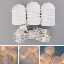 Aladin Romantic 3M 20 White Tone Creative Cotton BALL String Light For Xmas Feast Decoration Ornament