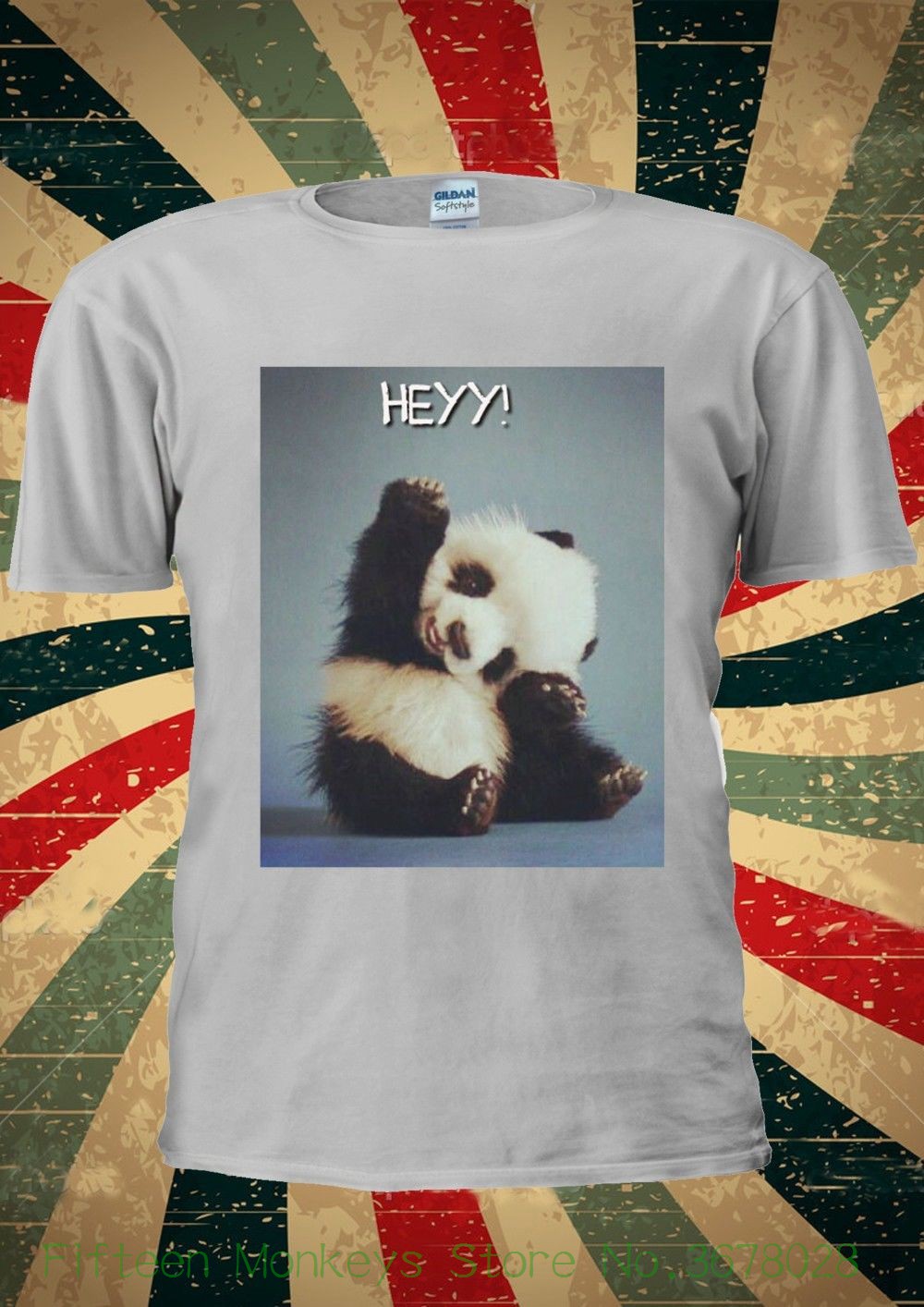 Fashion T-shirt Men Clothing Baby Panda Hey 