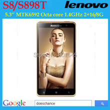 Original Lenovo S8 S898T+ Mobile Phone MTK6592 Octa Core Android Smartphone 2GB RAM 16GB ROM 5.3″ HD OGS Screen 13.0MP Camera