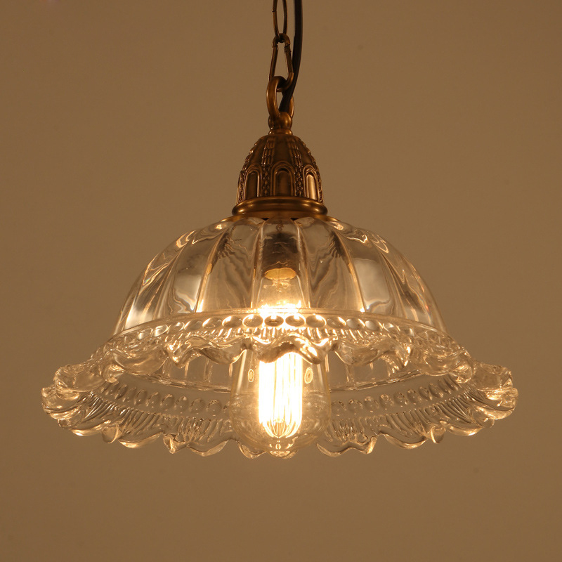 Loft Simple American Country Bar Dining Room Pendant Light Creative Personality Glass Iron Pendant Lamp