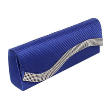 Bridal Fashion Wedding Day Clutches Purse Crystal Diamonds Designer Satin Evening bag Wedding Party Clutches purse XA438D