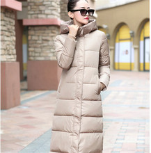 7-14 days To Moscow 2016 New winter design long overcoat women’s cotton-padded jacket plus size candy color Jackets & Coats