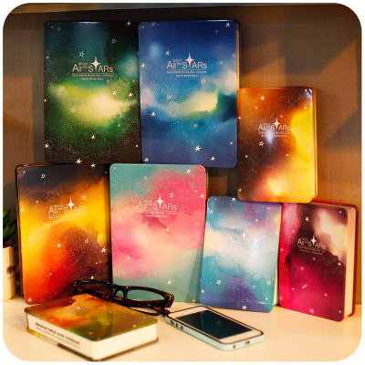 Creative Korean Stationery Beautiful Color Page Hardcover Diary Journal Notebook Paper Notepad For School Office