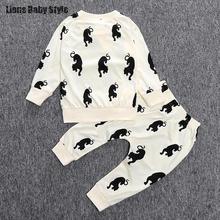 100 Cotton Mini Rodini Long Sleeve T shirt pants Outfit Set Newborn Bebe Girls Boys Clothes