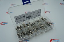 fast glass fuses kit fuse package insurance tube package 10 kind 5 20mm 0 2A 0