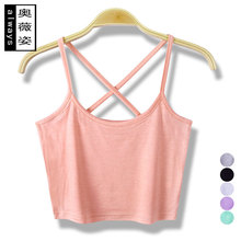 sexy women strap tank crop tops cotton sleeveless short vest camis 2015 summer new 6 candy