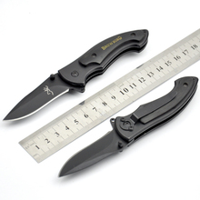Browning knife 337 small black sliver Titanium Ebony 440C Stainless Folding Knife tool knives hunting knives