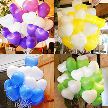 30pcs/lot 12 Inch Birthday/Wedding Supply Heart Balloons Colorful Party Latex Air Baloon/Ballon Kids Inflatable Toy